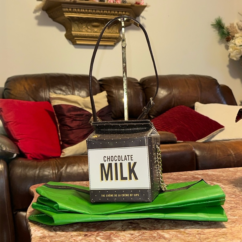Kate Spade crème de La Crème chocolate milk purse w/tote